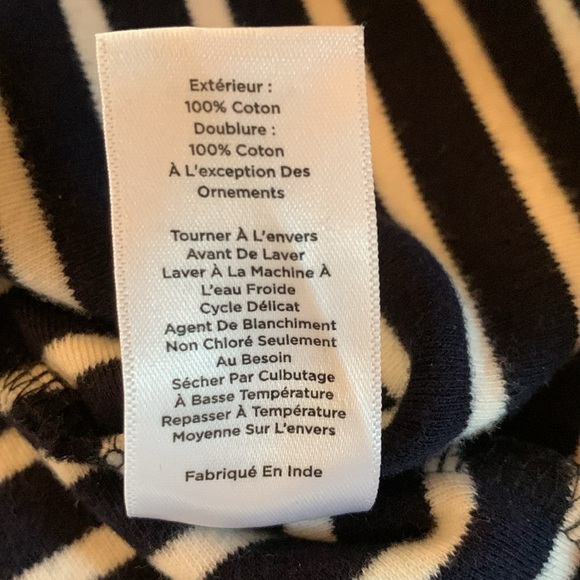 Talbots women’s dress midi navy white stripes short sleeve size medium coastal - Picture 11 of 11